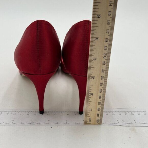 FSJ Red Stain Pointed Toe Dress Shoes D'Orsay High Heels Sexy Formal Pumps - Picture 4 of 7